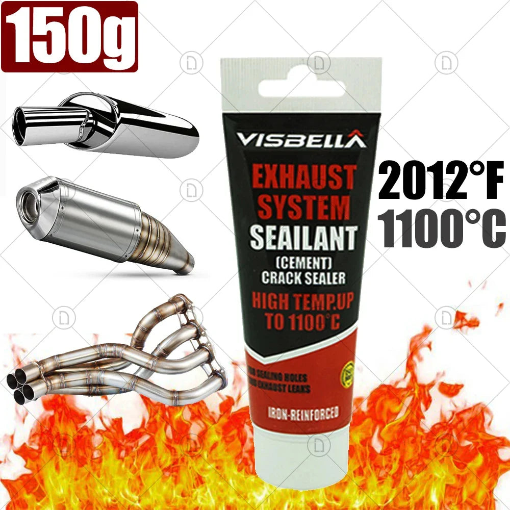 High-Temperature Sealant Paste Glue - Car Exhaust Pipe, Tailpipe, Muffler & Motorcycle Repair Tool for Automotive Metal
