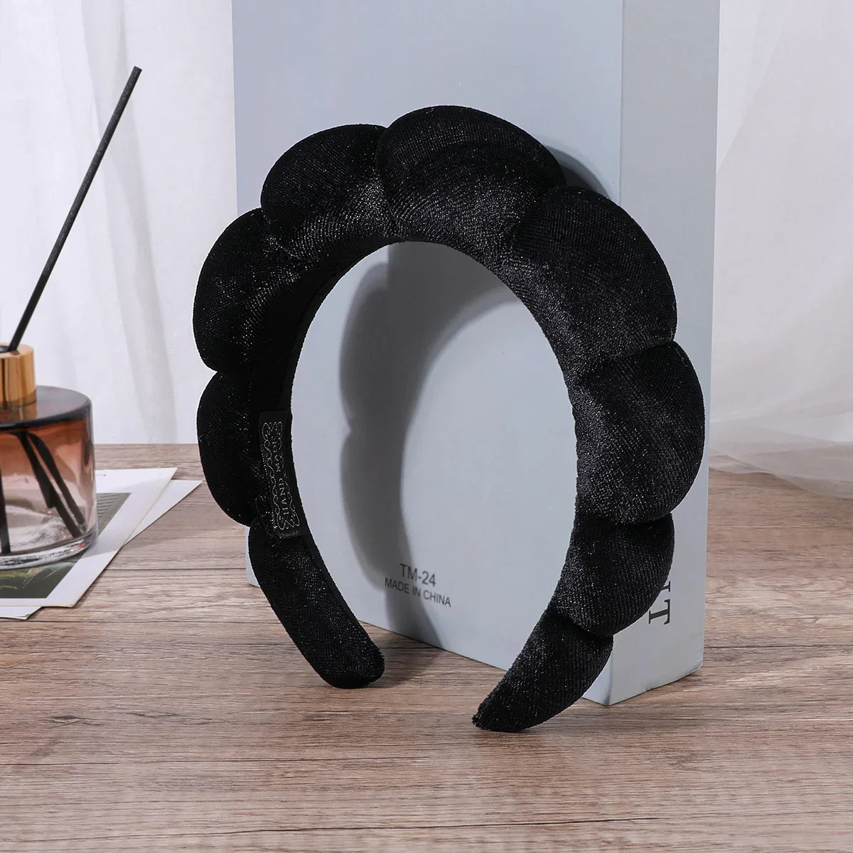 Sponge Headband for Women & Girls - Puffy Hair Band, Bubble Terry Cloth Makeup & Spa Accessory, Retro Hairwear