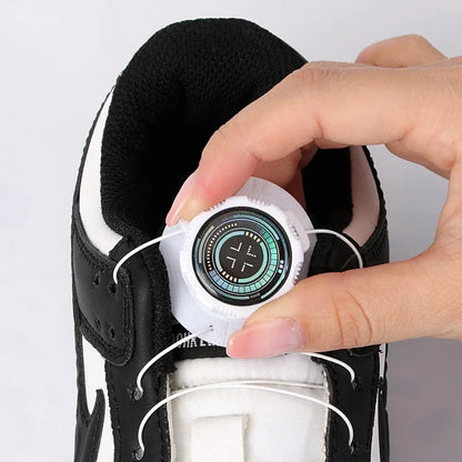 Rotating Metal Wire Swivel Sneaker Laces – No Tie Automatic Buckle for Kids & Adults, Quick Lock Shoestrings