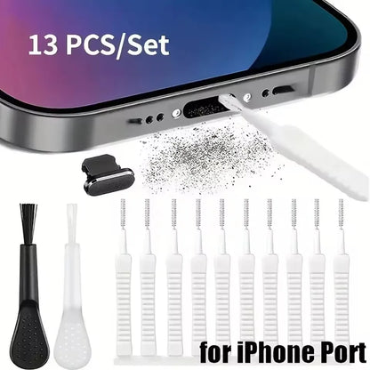 Phone Cleaning Kit - Speaker & Charging Port Dust Removal Brush for iPhone, Samsung & Xiaomi