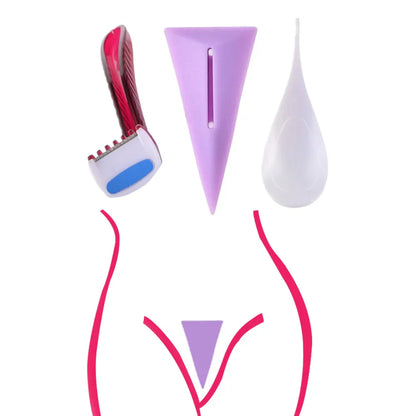 Women’s Bikini Shaving Stencil — Precision Razor for Female Pubic Hair Removal