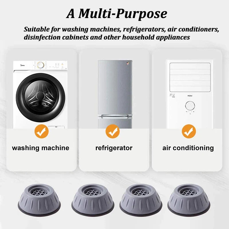 Anti-Vibration Washing Machine Pads - Anti-Slip Furniture Feet Pad, Refrigerator Universal Support Base Mat, Dampers Stand (1/2/4Pcs)