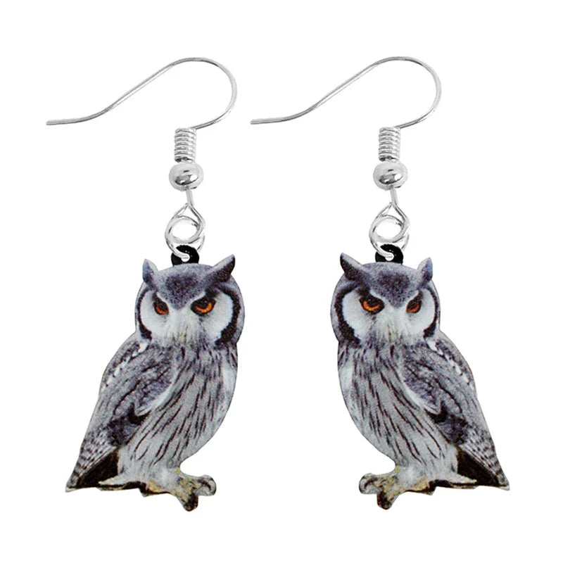Cute Animal Acrylic Drop Earrings - Funny Custom Jewelry Gifts for Women & Girls with Rabbit, Parrot, Frog & Butterfly Designs