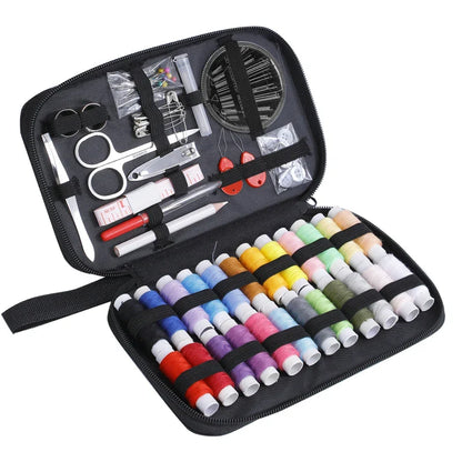 Complete Sewing Kit – Portable Travel DIY Embroidery & Handwork Set with Threads, Needles, Scissors, Tape Measure & Buttons