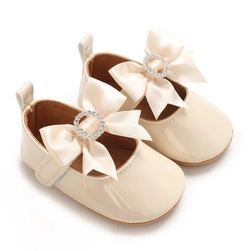 Infant Princess Pre-Walker Shoes - Bowknot Soft Sole Sandals for Baby Girls 0–1 Year