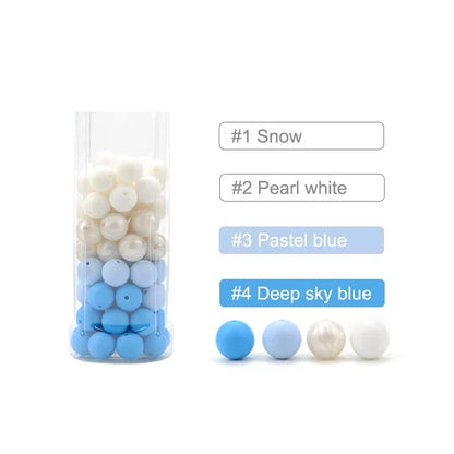 LOFCA Silicone Round Beads 20pcs - 9/12/15mm DIY Jewelry Making Beads for Bracelets, Keychains & Necklaces