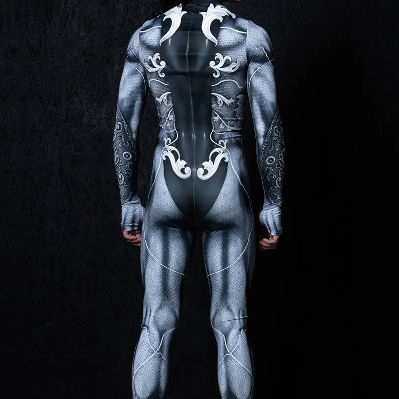 Mechanical Muscle Zentai Bodysuit — Men’s Halloween Punk Cosplay & Carnival Costume 2025