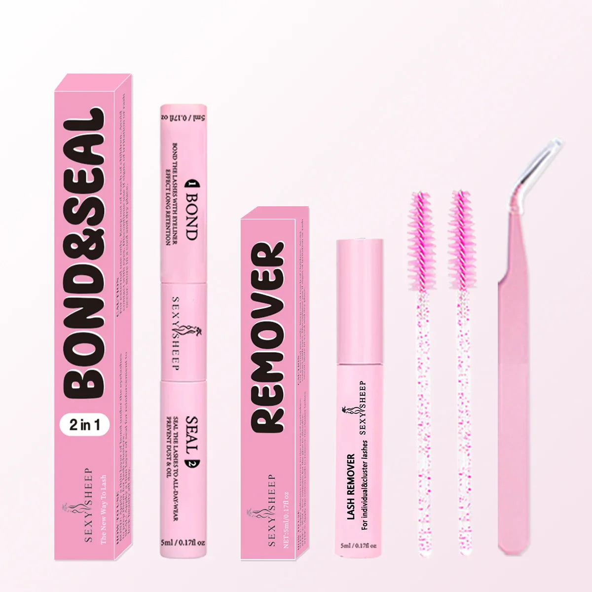 10ML Lash Cluster Glue & Seal – 2-in-1 Eyelash Adhesive for Long-Lasting Black Lash Bond