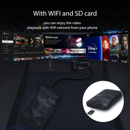 Acodo 2025 3-in-1 CarPlay AI Box — Wireless Android Auto & USB Adapter for YouTube, Netflix, Universal TV, Plug & Play