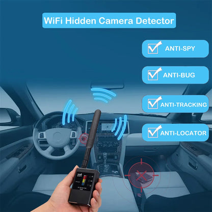 G638 Anti-Spy Wireless RF Signal Detector — GSM, GPS Tracker & Hidden Camera Finder, Professional Military Version