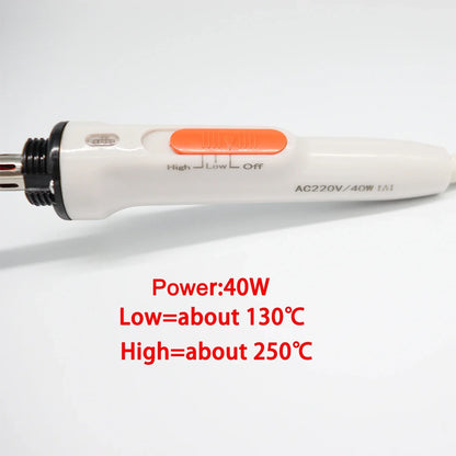 40W Mini Electric Soldering Iron — Adjustable 130/250°C Quick-Heating Tool for Household, Leather, Clothing & Wrinkle Removal