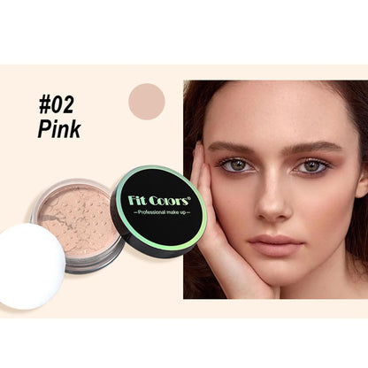 Korean Loose Powder – Full Brightening Concealer, Mineral Face Foundation, Long-Lasting Pressed Compact Makeup Powder