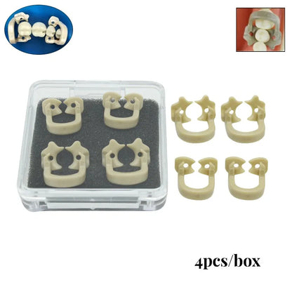 4Pcs/Box Dental Rubber Dam Clamps – Autoclavable Resin Barrier Clips for Dentist Tools, 134°C Safe