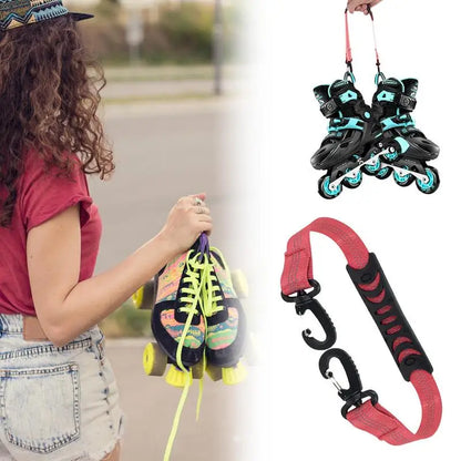 Portable Ski Boot and Inline Skate Carrying Straps - Adjustable Straps for Men & Women, Ideal for Ice Skates and Winter Skiing Equipment Accessories