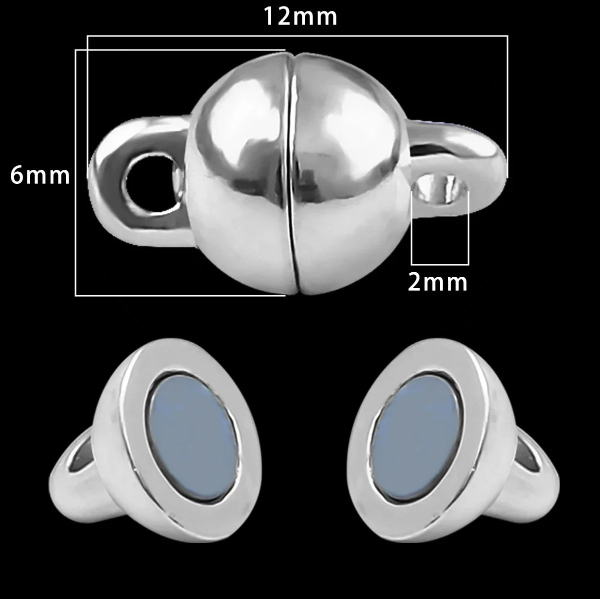 Magnetic Jewelry Clasps - Strong Buckle Connectors with Lobster Clasps for DIY Bracelets, Necklaces & Jewelry Making