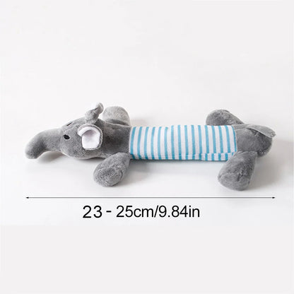 Funny Stuffingless Animal Dog Toy – Durable Plush Squeaky Chew Toy with Crinkle Sound & Squeakers for Pets