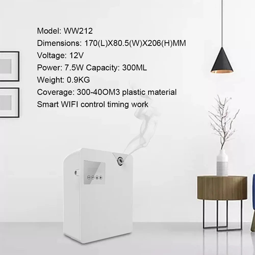 Bluetooth Smart Aroma Diffuser – Electric Air Freshener & Flavoring for Home, Hotels | 300m³ Coverage