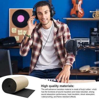 Self-Adhesive Sound Absorbing Acoustic Panels Waterproof Soundproof Pads for Car & Studio