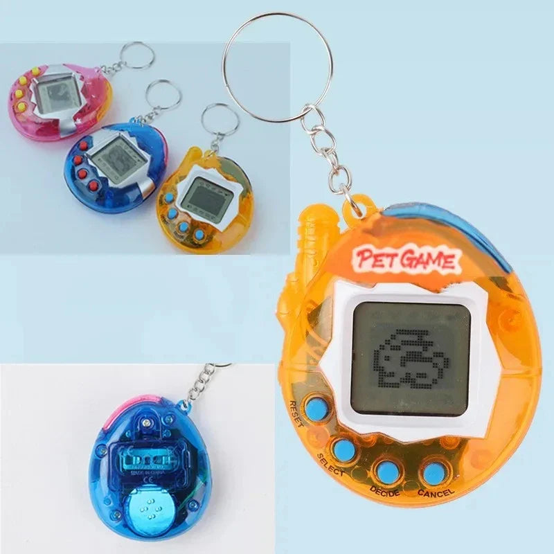 Transparent Electronic Tamagotchi – 168 Pets in One Virtual Cyber Digital Toy, Nostalgic Pixel Fun Play