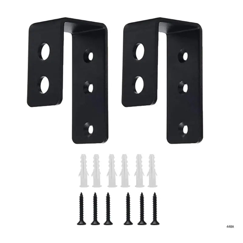 Door Security Barricade Brackets - U-Shaped Locking Clamps for Home Barn Shed Garage Gate Safety Support