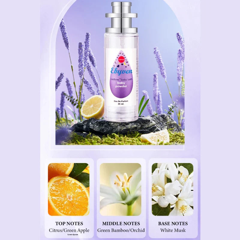 Milk Rice Baby Powder Eau de Parfum 35ml – Long-Lasting Bloom Bedtime Scent, High-Quality Portable Perfume by Israel Tower