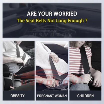 Car Seat Belt Clip Buckle Extender: Compatible with Tesla, Porsche, Mercedes Benz, BMW, Audi, Honda, Nissan, Ford, Land Rover, Toyota, Peugeot, Hyundai