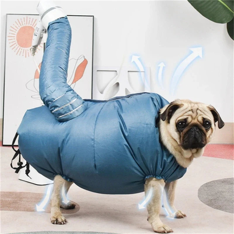 Portable Pet Dogs Drying Bag - Fast Blow Dryer Hair Solution - Foldable Grooming Bag for Efficient Pet Hair Drying