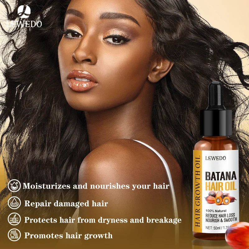 Pure Batana Hair Oil - Natural Hair Growth Treatment for Men & Women with Nourishing Shine Care