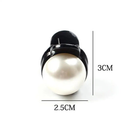 Sweet Korean Mini Round Pearl Hairpins for Women and Girls - Hair Claw Barrettes and Crab Clips for Styling - Makeup Tools and Hair Accessories