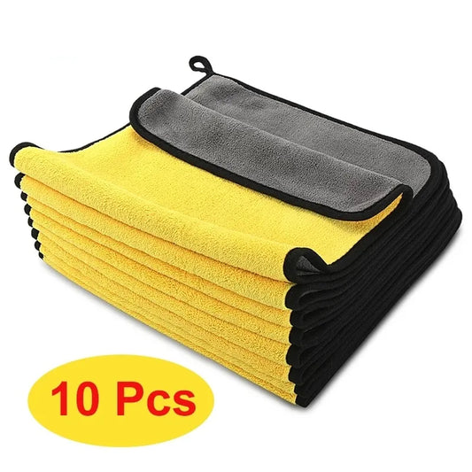 Extra Soft Car Wash Microfiber Towel - 3/5/10 pcs Car Cleaning Drying Cloth for Detailing, Care, and Wash - Scratch-Free Towel