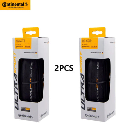 Continental Ultra Sport III Grand Sport Race Bike Tire – 700x23C/25C/28C Folding Road Bicycle Tyre