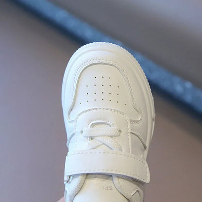 Baby & Kids Spring Autumn White Sneakers — Soft Sole Anti-Slip Casual Sport Shoes for Toddlers