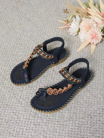 Women’s Bohemian Platform Sandals - Lightweight Soft Sole Casual Beach Shoes