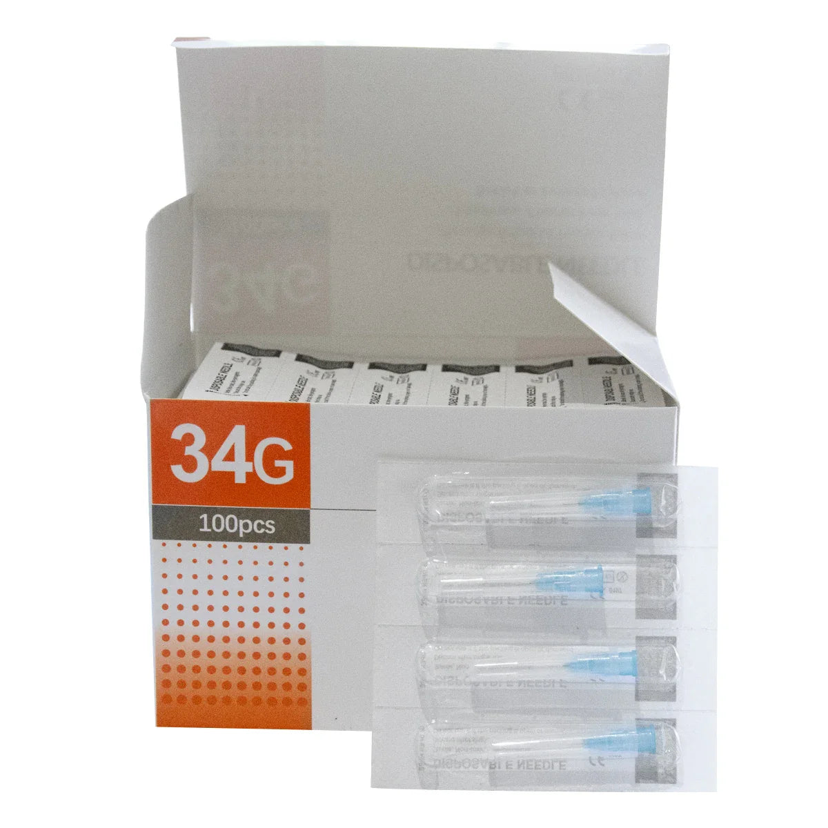 100pcs Superfine Painless Disposable Beauty Needles (25G–34G) – Multi-Size 1.5–13mm Injection & Piercing Tips