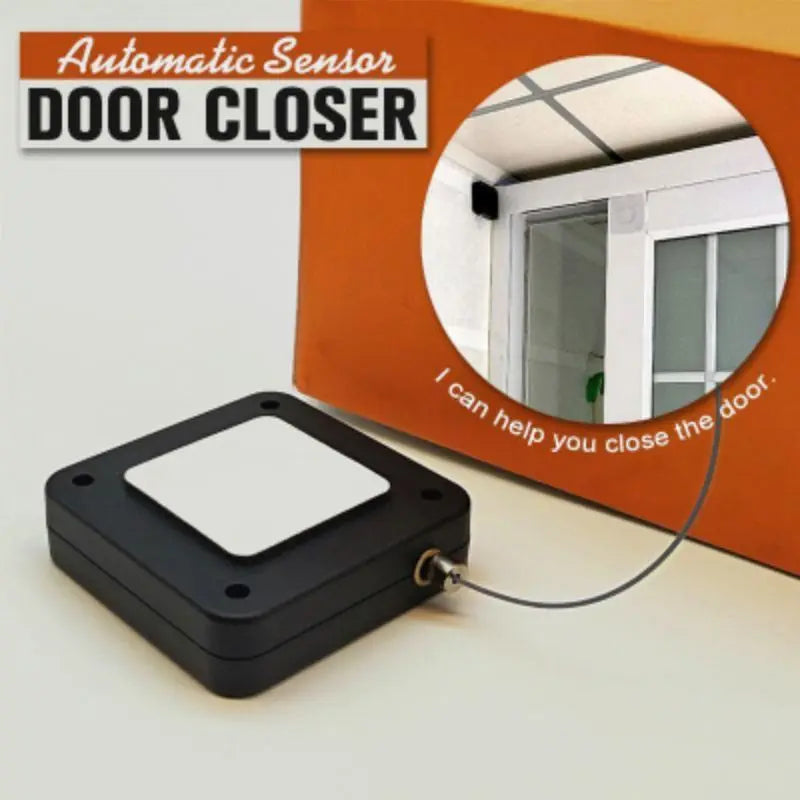 Automatic Sensor Door Closer - Punch-Free Adjustable Surface Door Stopper for Home Improvement