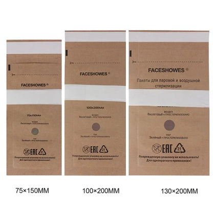 Disposable Sterilization Bag Set for Nail Tools: 50/100Pcs Kraft Bags for Sterilizing Nails Equipment - Essential Disinfection Accessories for Salon Hygiene
