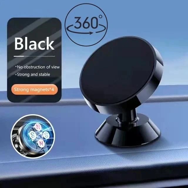 Universal Magnetic Car Phone Holder — Dashboard & Wall Mount Stand for iPhone, Xiaomi, Huawei, Samsung