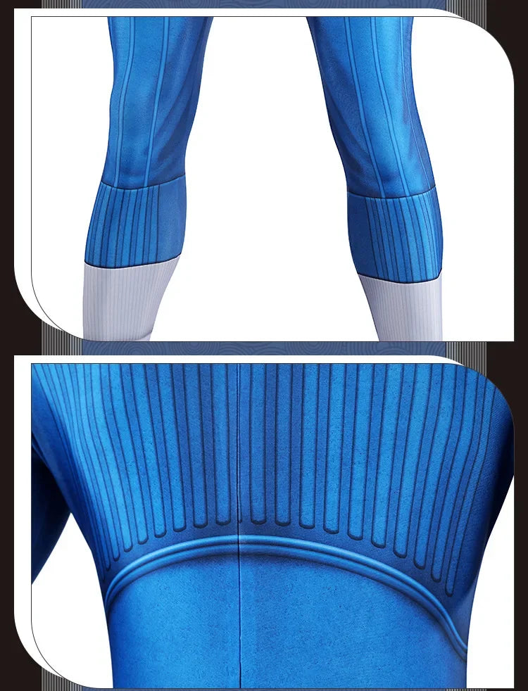 Fantastic Four Thing & Reed Richards Cosplay Costume – Blue Invisible Man Jumpsuit for Halloween & Superhero Events