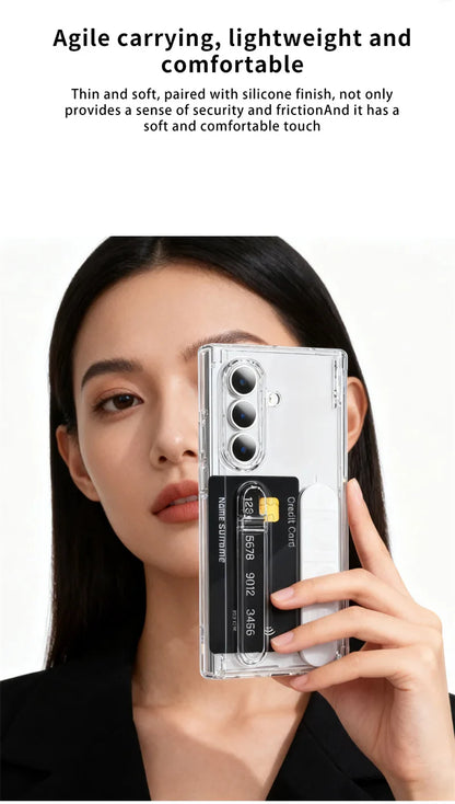 Vertical Wristband Card Slot Kickstand Case for Samsung Galaxy Z Fold 4-7 – Invisible Wrist Stand Protective Cover