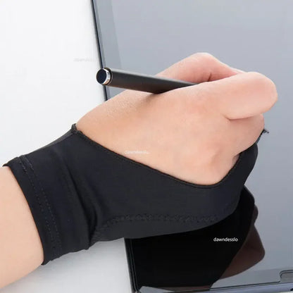 Anti-Touch Two-Finger Hand Gloves for Tablet Drawing & Digital Art - Anti-Fouling, Oil Painting Screen Protection