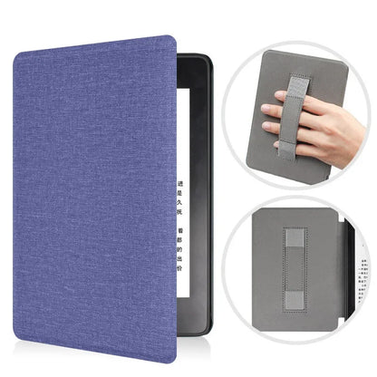 6" Kindle 11th Generation 2024 Case | PU Leather Ebook Cover with Hand Strap & Auto Wake Sleep