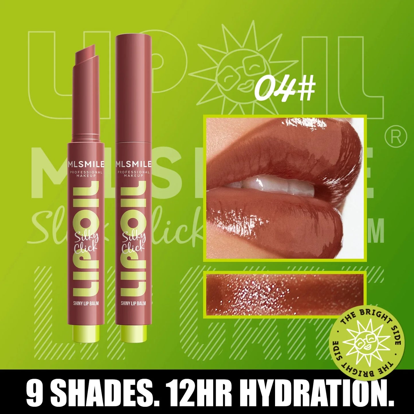 MLSMILE Multi-Color Silky Click Hydrating Lip Gloss – High-Shine, Long-Lasting Radiant Lip Care