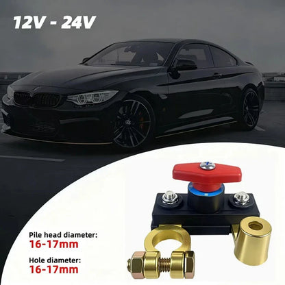 12V/24V Car Battery Cut-Off Switch – Automatic Circuit Breaker Isolator Anti-Leakage Power Disconnect for Cars & Trucks