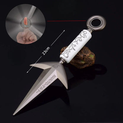 Namikaze Minato Flying Thunder God Kunai – 23cm Rotatable Metal Ninja Weapon Model, 3 Styles Collectible Toy