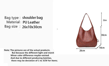 Yogodlns Vintage Women's Handbag - Designer Luxury Shoulder Tote, Fashion Brand Top-Handle Bag