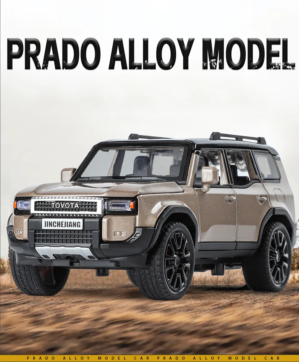 1:32 Toyota Prado Land Cruiser Alloy Diecast Model Car – Off-Road Toy for Kids & Collectible Gift