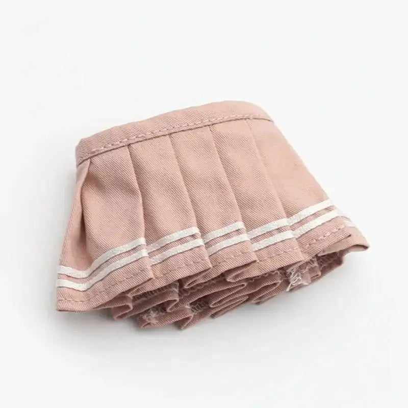 Mini Doll Clothes Outfit Set – 15-17cm Labubu V1-V3 Uniform Skirt, Sweater & Sunglasses Accessories