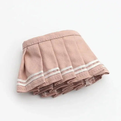 Mini Doll Clothes Outfit Set – 15-17cm Labubu V1-V3 Uniform Skirt, Sweater & Sunglasses Accessories