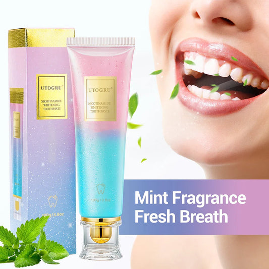 100g Niacinamide Whitening Toothpaste – Stain Removal & Fresh Breath for Men and Women