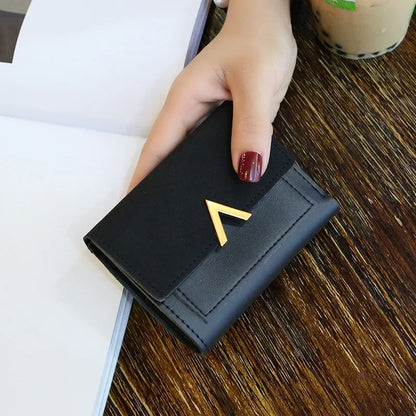 Luxury Mini Leather Wallet for Women – Small Short Fashion Purse with Credit Card Holder